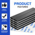 MIKEDE Neodymium Magnets, 5 Pack Black Super Strong Waterproof Heavy Duty Magnets with Adhesive Backing - 60x10x3 mm