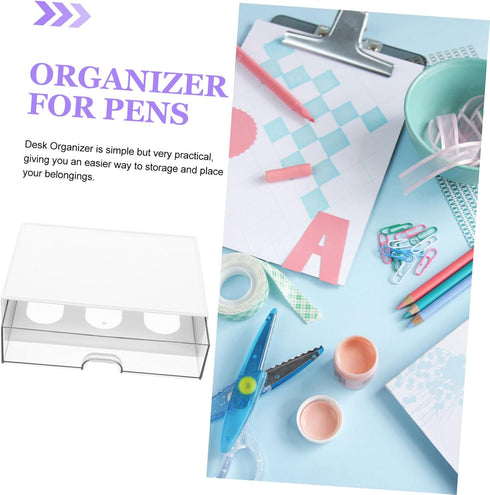 Multi-function Desk Organizer with Drawer Storage Versatile Container for Office Home Use for Makeup Stationery