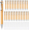 Fainne Bamboo Pens Bulk, Natural Engraving Retractable Bamboo Pen with Extra Black Ink Refills (30 Pcs)