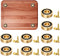 Exclaith 8 Pcs Brass Cutting Board Feet with Non Slip Pads 0.79 x