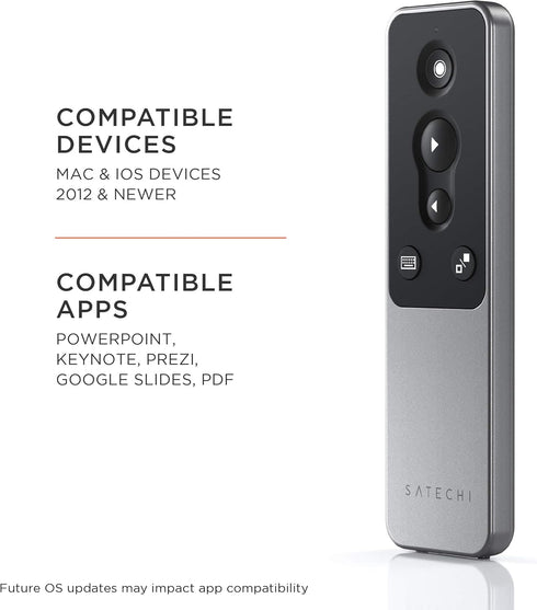 Satechi R1 Bluetooth Presentation Remote - Wireless Presenter for PowerPoint & Keynote, Compatible with M2/M1 Devices