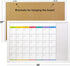 Excello Global Products Magnetic Dry Erase Calendar Whiteboard, Large 20"x30" Weekly Monthly Format Planner