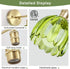 Set (Bulbs Hardwired Wall Sconces of Two, Vintage Wall Lights with Green Tulip Glass Lampshade, Gold Wall Lamps