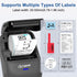CLABEL Label Maker Machine with Tape: 221B Inkless Handheld Barcode Printer for Retail School Office
