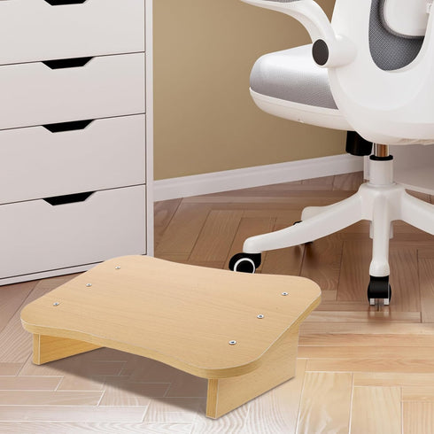 Wooden Footstool for Nursing Office and Home Use Slant Design Foot Rest for Improved Posture Support Under Desk