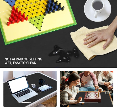 Large Tabletop Game Playmat, Poker Mat, Water and Stain Resistant Non-Slip Desk Mat (140 * 70cm*2mm)