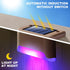 DenicMic Solar Deck Lights Outdoor, 3 Pack Waterproof LED Solar Lights for Decks, Railing, Stairs, Color Changing