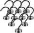 Grtard 10Pack Strong Magnetic Hooks, Heavy Duty 35lbs Neodymium Magnet Hooks for Hanging at Home, Office, Kitchen