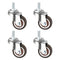 Patikil 1.25 Inch Stem Casters, 4 Pack Wire Shelf Caster Wheels Threaded