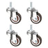 Patikil 1.25 Inch Stem Casters, 4 Pack Wire Shelf Caster Wheels Threaded