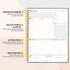 SUNEE Meeting Notebook with Sticky Tabs, 160 Pages B5 Project Planner for Office & Business
