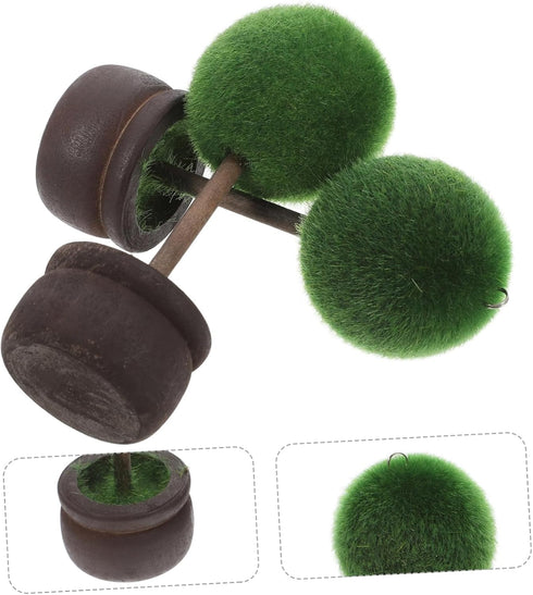 2pcs Elegant Mini Potted Plants - Greenery Table Photo Holders