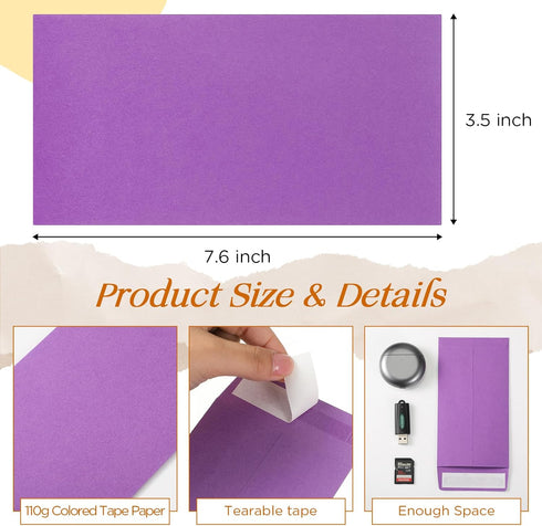 Fulmoon 500 Pcs Cash Envelopes, 110 Gsm Christmas Money Envelopes, 3.5 x 6.5 Inch for Money Saving Challenge