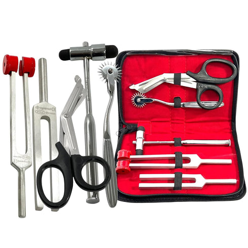 Avon Surgical Sensory Diagnostics Examination Kit with Wartenberg Pinwheel, Bandage Shears 7.5in, Buck Reflex