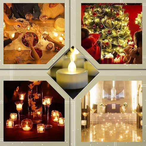 LED Tea Light Flameless Candles: 24PACK with Remote Control, Long Lasting Battery Operated Tealights for Home Decor
