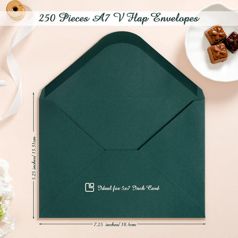 Jutom 250 Pcs A7 Wedding Gift Cards, 5x7 Printable Self Adhesive Envelopes for Office Baby Shower Graduation