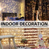 20ft x10ft, 600 Solhice LED Curtain Lights Outdoor LED Plug in Hanging String Lights Indoor Bedroom, Twinkle Light