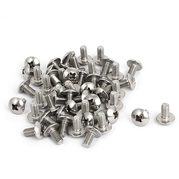 uxcell M4x8mm Phillips Head Truss Stainless Steel Machine Screws (Pack of 50)