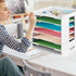 Juexica 6 Tier Scrapbook Paper Organizer, 12 x 12 Stackable File Organizer for Home Office Decorations