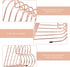 Cabilock Heart-Shaped Retractable Iron Bookend Desk Book Holder Elastic Book Organizer for Student Study and Office Use