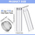 40 Pcs 110ml Clear Test Tubes with Lids Plastic Candy Tube Transparent Science Party Test Tubes with Cap Flat Bottomed Candy Containers Storage Tube for Wedding Christmas Party Favor