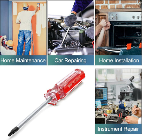 Luomorgo 1 Pc T10 Torx Screwdriver, T10 x 75mm Magnetic Tip with Insulated PVC Handle for Repairing Device