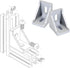 12 Sets 4040 Series Aluminum Extrusion Connectors, 12 pcs Corner Brackets, 24 pcs T Nuts and Screws