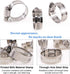Glarks 20Pcs Adjustable Worm Gear Hose Clamps Assortment Kit, 304 Stainless Steel, 18-32MM Range for Plumbing