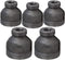 Malleable Iron Threaded Pipe Fitting Connector, 1-1/2 x 3/4 inch (Pack of 5) Reducing Coupling, Black BMRC1122-5