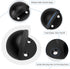 Door Stopper, Self Adhesive Floor Door Stop for Bottom of Door, Black Rubber Bumper, 2 Pack
