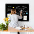Magnetic Glass Board, 24 x 18 Inches Glass Whiteboard, Black Dry Erase Board