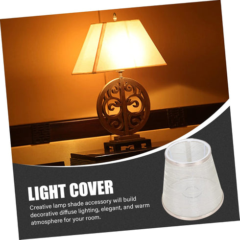 DOITOOL Cloth Lampshade Replacement Accessory Round Design Gold Trim for Home and Restaurant Lighting Versatile Light