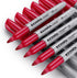 Permanent Markers Bulk, 72 Pack Red Fine Tip Waterproof Markers, Quick Drying Office Supplies