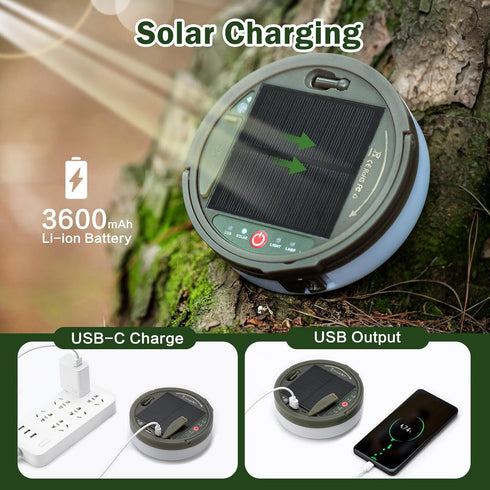 Sutaig 4 1 8 Modes(72.2Ft), 30s Solar Camping String Lights, in Outdoor Camping Lantern with Lighting Quick Recovery