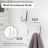 15PCS White Coat Hooks, Robe Hooks, Wall Hooks with 30 Pieces Screws for Towel, Key, Robe, and Coats