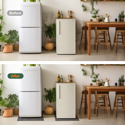 24" x 24" Mini Refrigerator Mats, Waterproof Washable Floor Protector for Home Appliances, Non-Slip Backing