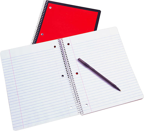 EPI 1 Subject Spiral Notebook, College Ruled Paper, 70 Sheets, Assorted Cover Colors (3)