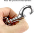 QWORK 3-1/2" Swivel Eye Bolt Snap Hook, 2Pcs, 316 Stainless Steel Trigger Snap Clips for Diving/Pet Leash/Key Chain