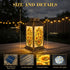 DERUINVAIO Solar Lantern Outdoor Waterproof Vibrant Sunflower Bouquet Golden Petals Green Leaves Garden Decor LED
