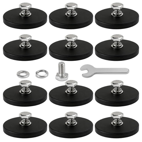 DIYMAG 1/4 inch Rubber Coated Anti-Scratch Mounting Magnet for Camera, Adhesive Power