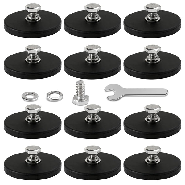 DIYMAG 1/4 inch Rubber Coated Anti-Scratch Mounting Magnet for Camera, Adhesive Power