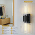 21" Mirror,2-Light E26 T10 Bulbs(Excluded) Matte Black Bathroom Light Fixtures Over Bathroom Vanity Lights Above