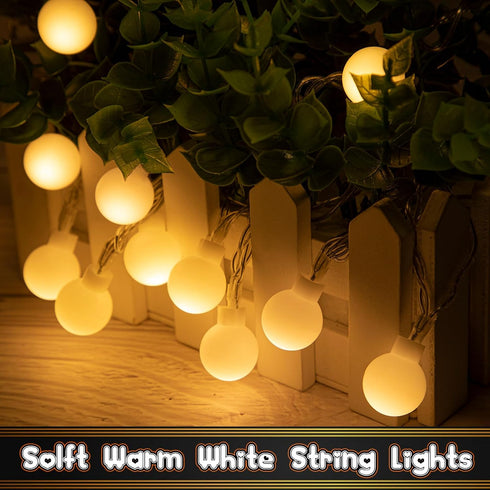 2 Pack 32 8 64 Feet Patio Umbrella Lights, Lighting Modes LED String Lights with Pcs Shatterproof Globe, Remote Control