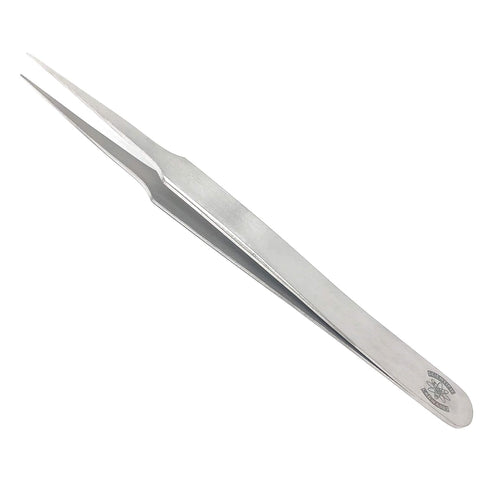 Scientific Labwares High Precision Stainless Steel Tweezers/Forceps with Straight Tapered Fine Point (4.75 in.)
