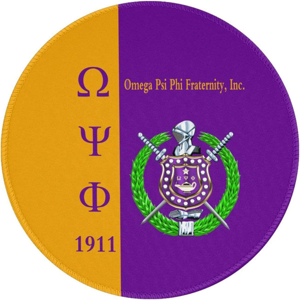 Psi Phi Mouse Pad Series, Anti-Slip Round Gaming Mouse Pad for Office Computer, 7.9 X 7.9 Inches
