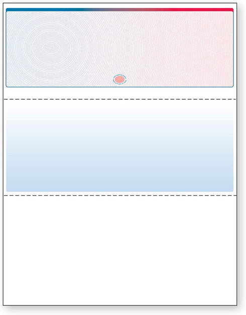 DocuGard Blue/Red Prismatic Galaxy Top Check, 8.5 x 11 Inches, 500 Sheets, 1 Check Per Sheet