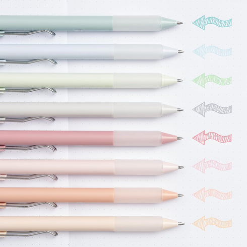 Pastel Colored Gel Pens With Cool Matte Finish, Aesthetic and Cute Pens With Smooth Writing For Journaling And Bible Note Taking No Bleed Through, Cute School Supplies 8 Pack by BLIEVE