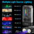 V10 365nm Light-14 BORUIT Small Powerful Keychain Flashlight with UV Red Green Blue Light,High Lumens USB C