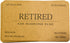 RXBC2011 Retired Business Cards, Kraft Paper Funny Retirement Gift (Pack of 50/No Case) for Retired Men and Women