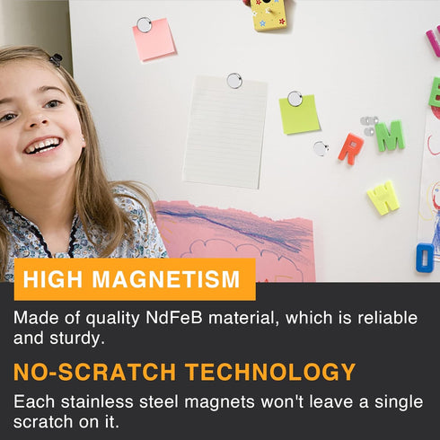 TRYMAG Small Magnets, 120Pcs Tiny Rare Earth Neodymium Magnets, Strong Round Fridge Magnets for DIY, Kitchen, Office
